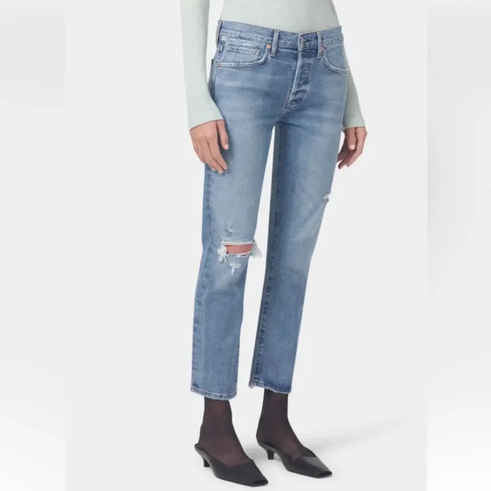 Citizens of Humanity "Emerson" distressed boyfriend jeans light wash denim SZ 29 - Picture 9 of 11